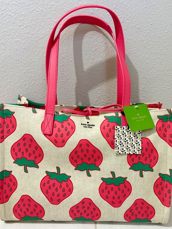 Kate Spade Handbags - NWT Kate Spade Strawberry Canvas MEGA SAM tote